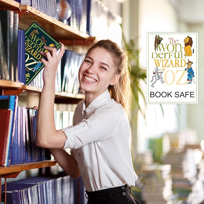 Wizard of Oz Diversion Book Safe with Key Lock, Secret Hidden Storage Box, Real Paper Pages, 9.3''x6.0''x2.3'', Includes 2 Keys, Sturdy Steel Metal Vault, Hollowed Out Book,Hidden Secret Compartment - Image 2