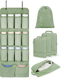BAGSMART Hanging Compression Packing Cubes 6 Set Cruise Travel Essentials | 3-Fold Space Saving Hanging Shelves, Closet Organizers & Storage, Compressible Suitcase Organizer Bags, Machine Washable Cube by BAGSMART