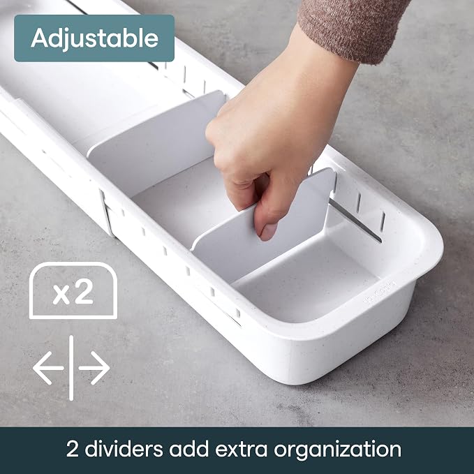 YouCopia DrawerFit Sliding Drawer Sorter, Adjustable Drawer Organizer - Image 3