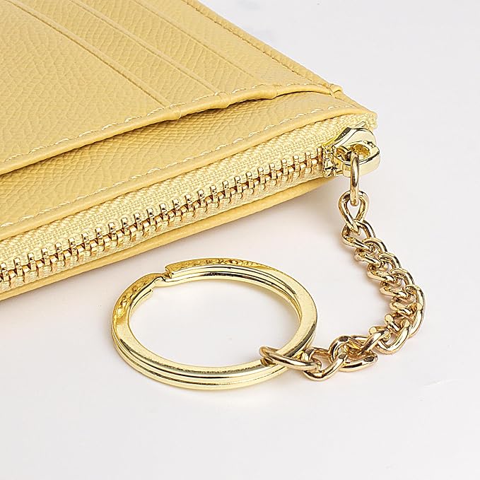 Valentoria Slim RFID Blocking Card Holder Small Pocket Wallet Keychian Zipper Coin Purse Mini Cash & Coin & Cards Case for Women Men | Slim - Image 7