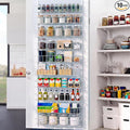 ElegantArray 10-Tier Pantry Door Organizer, White | Over The Door Pantry Organizer Rack and Storage, Hanging Spice Rack Shelves Door, Home Office Laundry Room Bathroom & Kitchen by Unknown