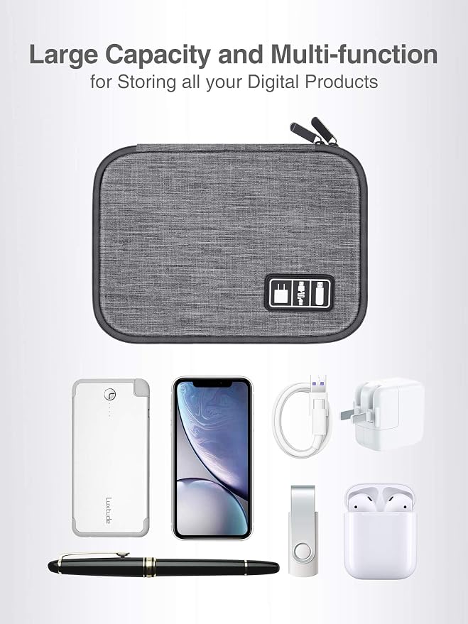 Cord Organizer Bag, Travel Cable Organizer Bag, Electronic Organizer Travel Case for Chargers and Cords, Tech Bag & Charger Case, Flying Essentials for Electronics Items/USB,etc - Image 6