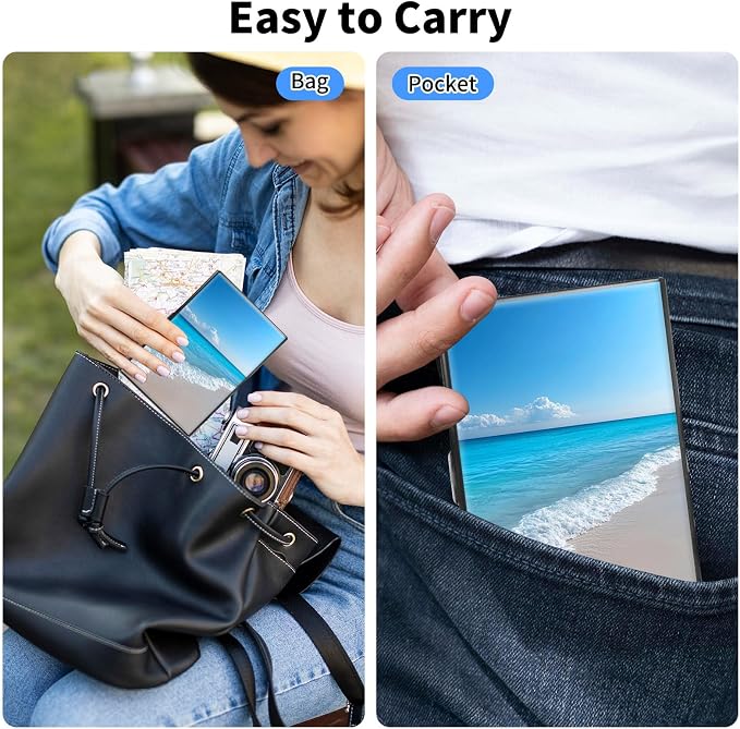 Metal Wallet,Credit Card Holder for Women Men,RFID Blocking Card Holder Wallet Mini Slim Aluminum Wallet ID Case Hard Card Case Business Card Holder Case,Sea Beach - Image 4