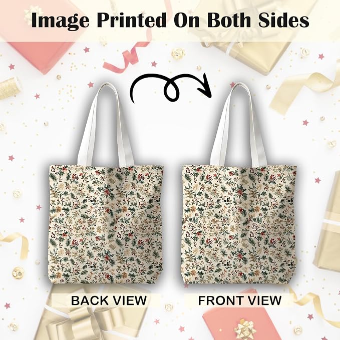 JINYO Preppy Canvas Tote Bag, Inspirational Tote Bags for Women - Image 7