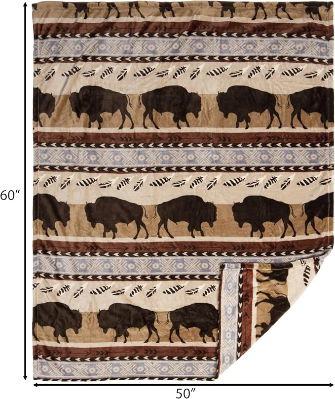Carstens, Inc. Travel Blanket, Premium Compact 2-in-1 Airplane Blanket/Pillow, Buffalo Stripe - Image 5