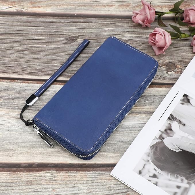 Small Compact Women Wallet RFID Blocking Genuine Leather Bifold Purse with ID Windows - Image 6