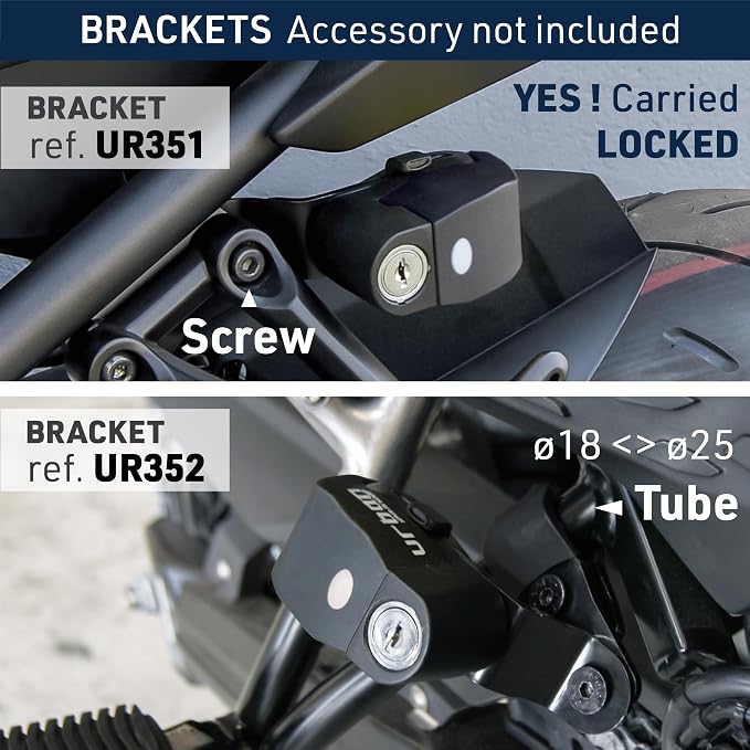 URBAN UR6B Hi-Tech Motorcycle Disc Lock with Smart Alarm | Best Value | 120dB, LED, Warning, A+ Sensitivity, Truly Waterproof, Long-Life CR2 Battery, Carried Locked, Bike Anti Theft Wheel Brake Locks - Image 8