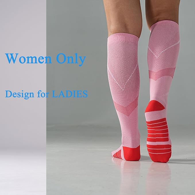 4 Pairs Compression Socks For Women and Men 20-30mmHg Graduated Compression Circulation Support Socks For Travel - Image 4