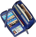 Small Compact Women Wallet RFID Blocking Genuine Leather Bifold Purse with ID Windows by Lavemi
