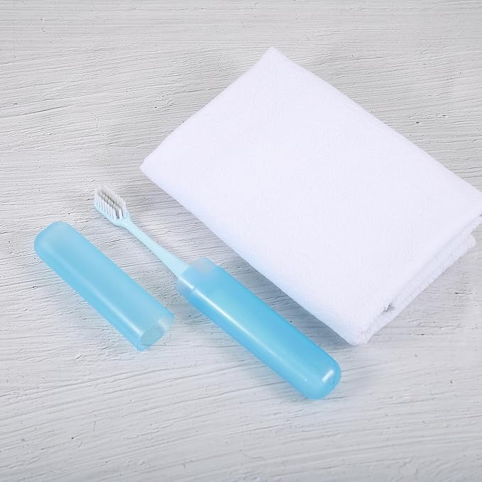 VOCOSTE 2Pcs Travel Toothbrush Case, Blue | Moisture-Proof Keeps Brush Fresh, Compact for Tight Bags, 2-Pack for Sharing, Essential for Couples - Image 7