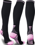 Compression Socks for Women Men 20-30 mmHg, Knee High Support Circulation Sock for Travel Sport Medical (1or 2Pair) by Thoxcare