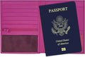 Hot Pink RFID Genuine Leather Passport Wallet by 123CheapChecks