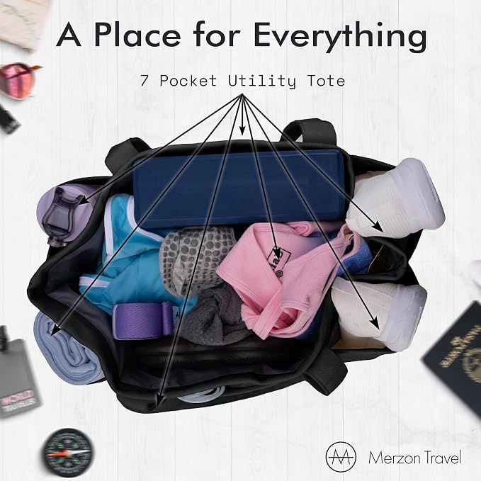 Lisa Tote | 35L | TOTE-136 Black | Everyday Utility, Versatile Gym, Beach & Market Bag, Daily Carry, Sturdy Cotton Canvas, Fits Under Airline Seat, TSA Friendly - Image 4