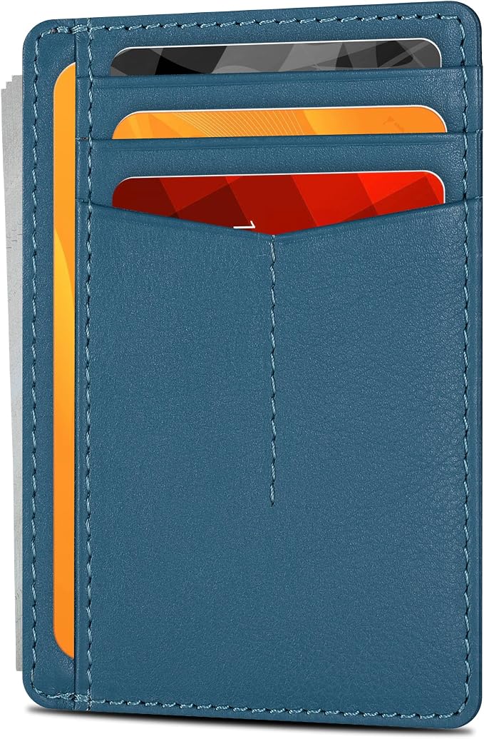 Oak Leathers Leather Minimalist Wallet - RFID Slim Card Holder Unisex by OakLeathers