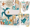Jogjam Sea Turtle Rfid Women Wallet, Small Slim Thin Credit Card Holder | PU Leather Bifold Cash Zipper Coin Pocket ID Window, for Female Ladies Teen Girls Girly Gifts by Jogjam