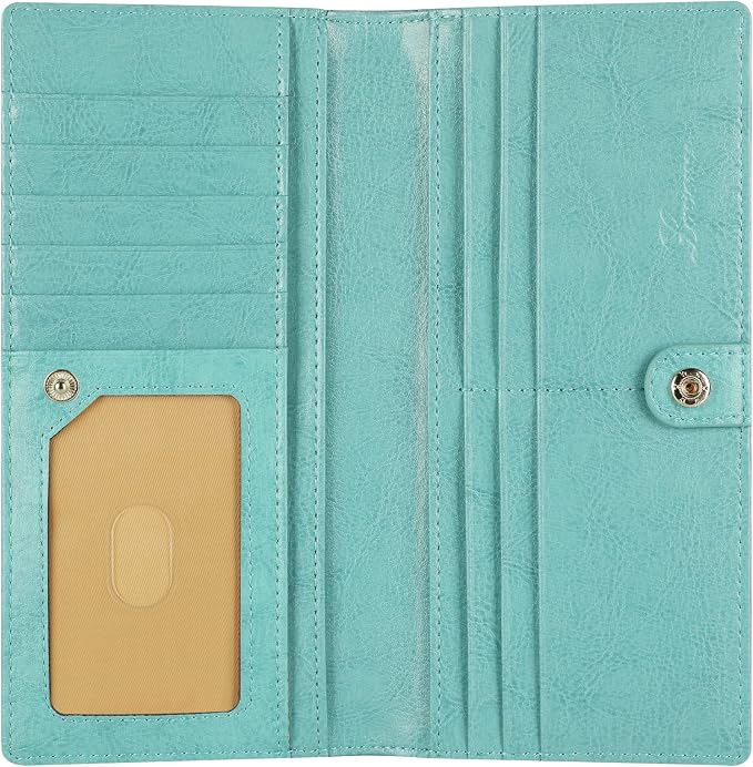 Ultra Slim Thin Leather Women Wallet RFID Blocking Credit Card Holder Bifold Long Ladies Billfold - Image 3