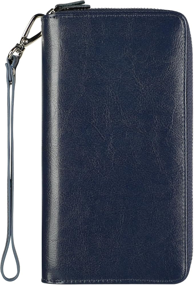 Small Compact Women Wallet RFID Blocking Genuine Leather Bifold Purse with ID Windows by Lavemi