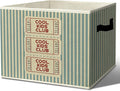 Rustic Cool Club Ticket Storage Bins Boxes with Handles | toys books clothes, blue striped nursery foldable basket for organizing bedroom toddler room playroom by Unknown