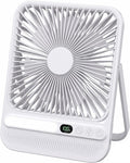 8000mAh 28hrs Portable Travel Fan with Timer&Light, Ultra-Thin,7in | <42dB quiet for sleeping,cruise approved,4 Speeds,3 Lighting Modes,LED Display,Battery Powered Fan for Travel Hotel Office by BIVBTP