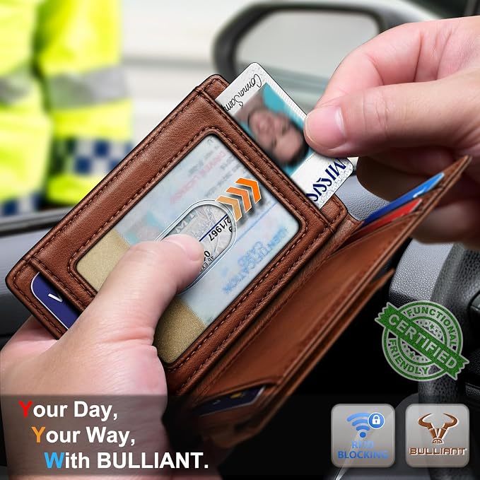 BULLIANT Magnetic Slim Leather Pocket Wallet Money Clip For Men 12Cards | RFID Blocking | Easy Access | Gift Boxed - Image 4