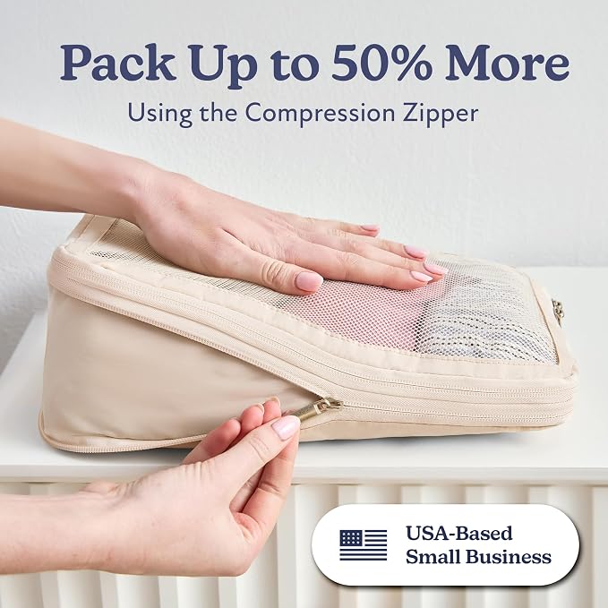Vandel Space-Saving Compression Packing Cubes for Women 4-Pack Compressible | Luggage Packing Cubes for Travel Compression Organizer Bags, Carry On Suit Case, Space-Saving, Packing Cubes for Women - Image 2