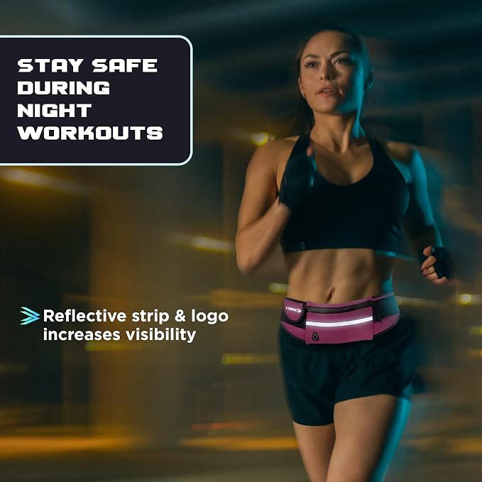 Running Belt for Women and Men, Money Belt and Running Fanny Pack, Hiking Fanny Pack, Holder for Cell Phone, Money, and Keys, Adjustable Belt Pouch fits Most Phone and Waist Sizes - Image 7