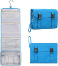 Relavel Travel Hanging Toiletry Bag for Women Men with Hanging Hook, Blue | Large Cosmetic Bags with Compartments, Water-resistant Travel Organizer for Accessories, Shampoo, Full Sized Container by Relavel