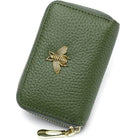 imeetu RFID Credit Card Holder, Small Card Wallet Women, Leather Card Case | Genuine Leather Women's Card & id Cases, Change Coin Purse with Zipper Keychain id Window, 20 Colors & 3 Styles, Daily, Gifts by imeetu
