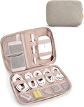 BAGSMART Electronics Organizer Travel Case, Cable SD Card Phone Accessories Organizer Bag for Women Travel Essentials, Warm Grey by BAGSMART