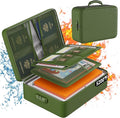 DocSafe 5200°F Fireproof Document Organizer Box with Lock, Green (Soft) | Heat Insulated 8 Layers File Protection Bag,Water-Resistant Zipper,Portable Home Office Travel Safe Storage for Files,Laptop by DocSafe