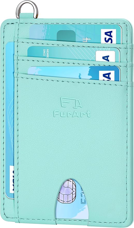 FurArt Slim Minimalist Wallet RFID Credit Card Holder for Men | slim minimalist compact rfid id window thin by FurArt