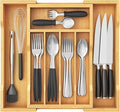 Lifewit Silverware Drawer Organizer, Wooden Utensil Tray for Kitchen | Expandable Flatware and Cutlery Holder, Adjustable Storage for Spoons Forks Knives, 9.4-15.7x13", Natural by Lifewit