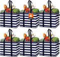 Reusable Grocery Bags 6 Pack, Foldable & Water Resistant Shopping Bags | Large Grocery Tote Bag Water Resistant Shopping Bags Foldable Grocery Bag for Clothes,Shoes and Picnic by WiseLife