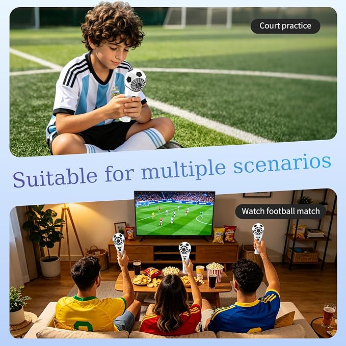 COO Soccer Shaped Handheld Fan, Rechargeable Mini Personal Fan | Portable Small Fan with 5 Speeds & USB Rechargeable Design, Lightweight Mini Fan for Soccer Games, Travel, Outdoor, Office - Image 7