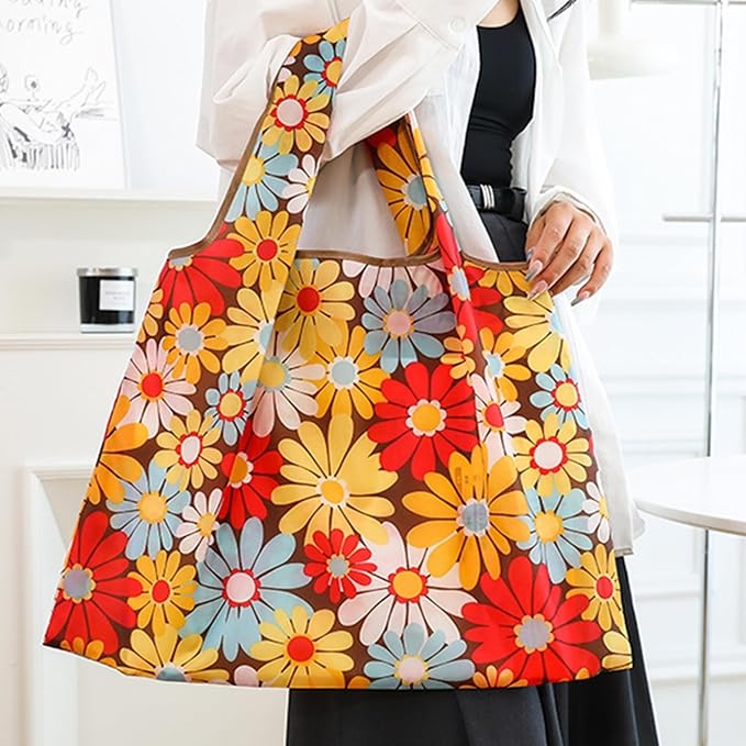 2-Piece reusable grocery bags,shopping bags,grocery bags Reusable Shopping 60+Pounds Capacit, Foldable, - Image 3