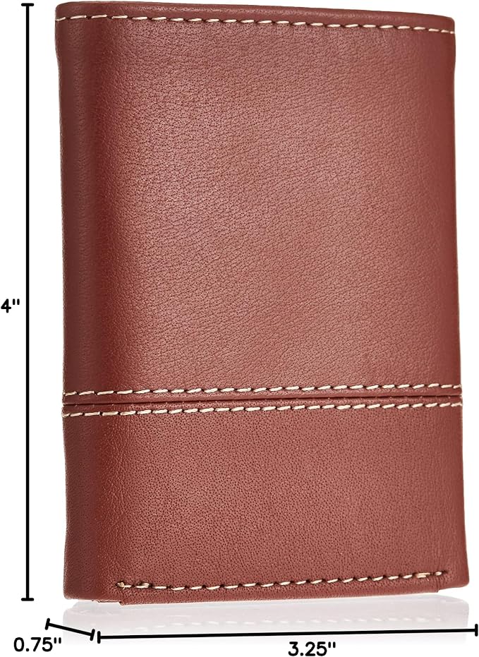 Timberland Men's Genuine Leather RFID Blocking Trifold Wallet - Image 8