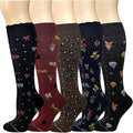 Dr. Motion Compression Knee High Socks for Women - 5 Pairs Pack by Dr.+Motion