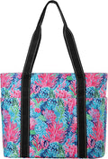Tote Bag for Women with Laptop Compartment & Cup Holder,Nylon Bag for Work,Travel,Gym,Beach,Teacher,Nurse,School,Mom by HappiePeppie