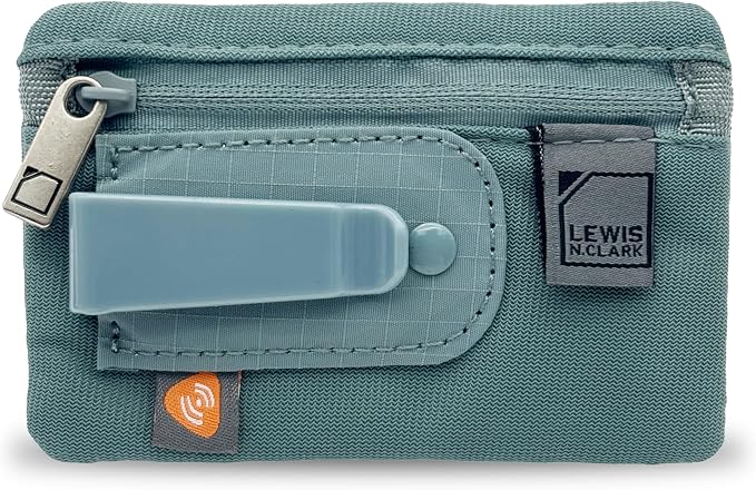 Lewis N. Clark RFID Blocking Hidden Clip Stash Money Belt Travel Pouch + Credit Card/Id Holder for Women & Men, Charcoal, One Size by LewisNClark