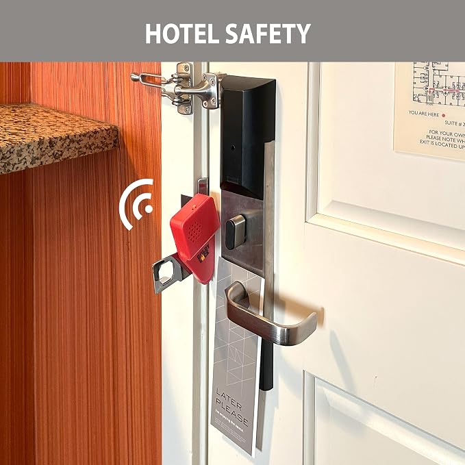 Goldy Lock Portable Alarm and Hotel Door Lock for Home & Travel Security. Door Safety Lock from the Inside of Home, Apartments, Hotel Rooms, College Dorms, and Rentals. | Safety, Portable Privacy Protection & Reinforcement Device for Traveling, Hotels,... - Image 6