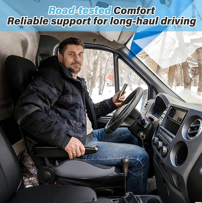VUSIGN X-Large Seat Cushion for Truck & Car Drivers, Memory Foam Seat Cushion for Long Driving, Sciatica & Tailbone Pain Relief, Ergonomic Back Support Cushion with Non-Slip Bottom & Washable Cover - Image 8
