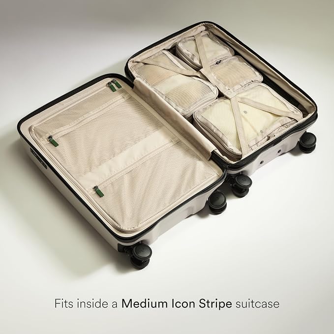 ANTLER - Compression Packing Cubes for Travel, Luggage Organiser for Suitcases or Bags, Travel Accessories, Set of 4, Taupe - Image 5