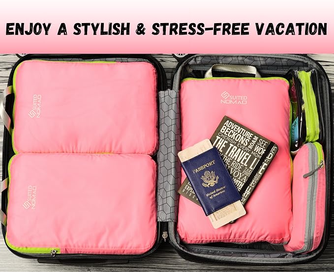 Compression Packing Cubes Set, Suitcase and Backpack Travel Organizer Bags | Ultralight and breatheable material - Image 6