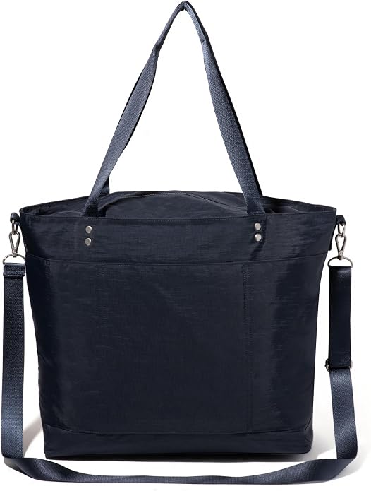 Baggallini Carryall Tote - Lightweight Nylon Zipper Top Weekender Travel Beach Bag w/Luggage Sleeve - Image 10