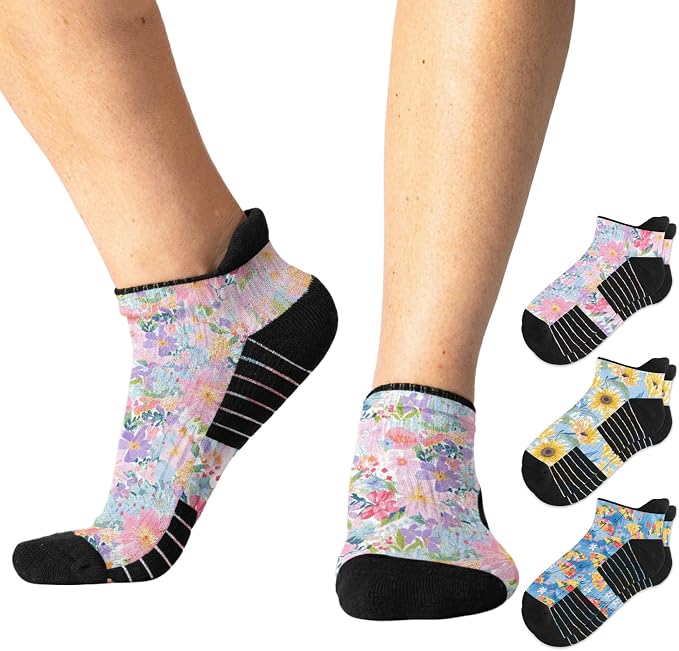 Viasox Ankle Compression Socks for Women & Men 3 Pack, 14 mmHg Support Improves Circulation, Extra Cushioned by Viasox