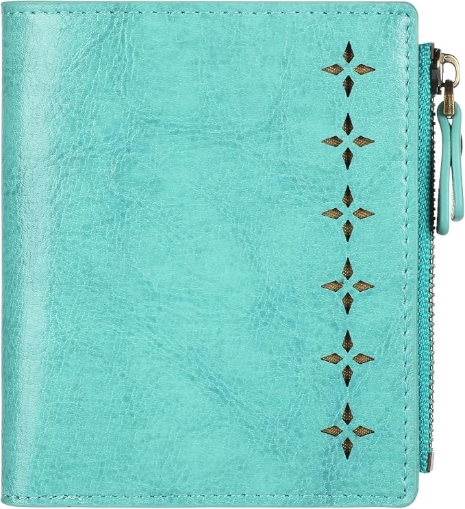Ultra Thin Small Compact Leather Womens Girls Wallets RFID Blocking Credit Card Holder for Women by Lavemi