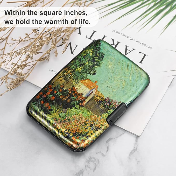 Mini RFID Aluminum Wallet Credit Cards Holder Business Card Case Metal ID Case for Men Women(Scenery) - Image 6