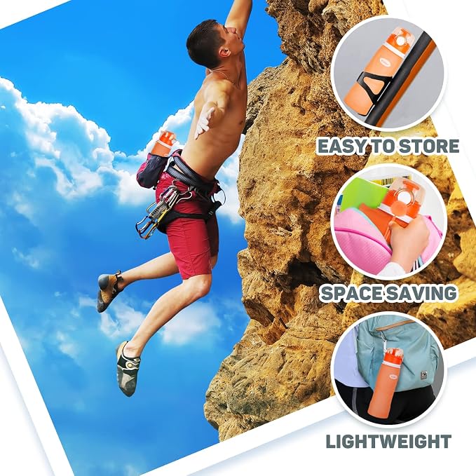 Collapsible Silicone Water Bottles-750ML,Medical Grade,BPA Free Travel Water Bottle Can Roll Up,26oz,Leak Proof Foldable Sports & Outdoor Water Bottles - Image 3
