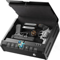 ONNAIS Iron SE Biometric Gun Safe for Handgun with Fingerprint Keypad Lock | Steel Gun Case, 3 Quick Access Methods, Handgun Safe for Home, Nightstand, Bedside, or Car, Birthday Gifts for Men by ONNAISSecuritySafe