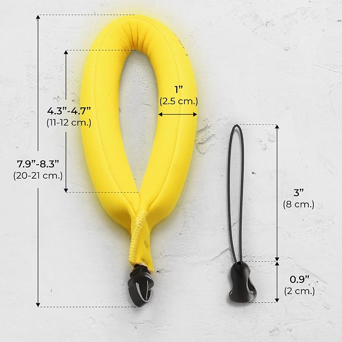 Floating Wrist Strap (2-pack) for Phone & Action Camera - Compatible with GoPro Hero 13, Insta360 X4, DJI Action 5 Pro, OM System TG-7, Kodak PixPro WPZ2 & iPhone - Bright Yellow - Image 6